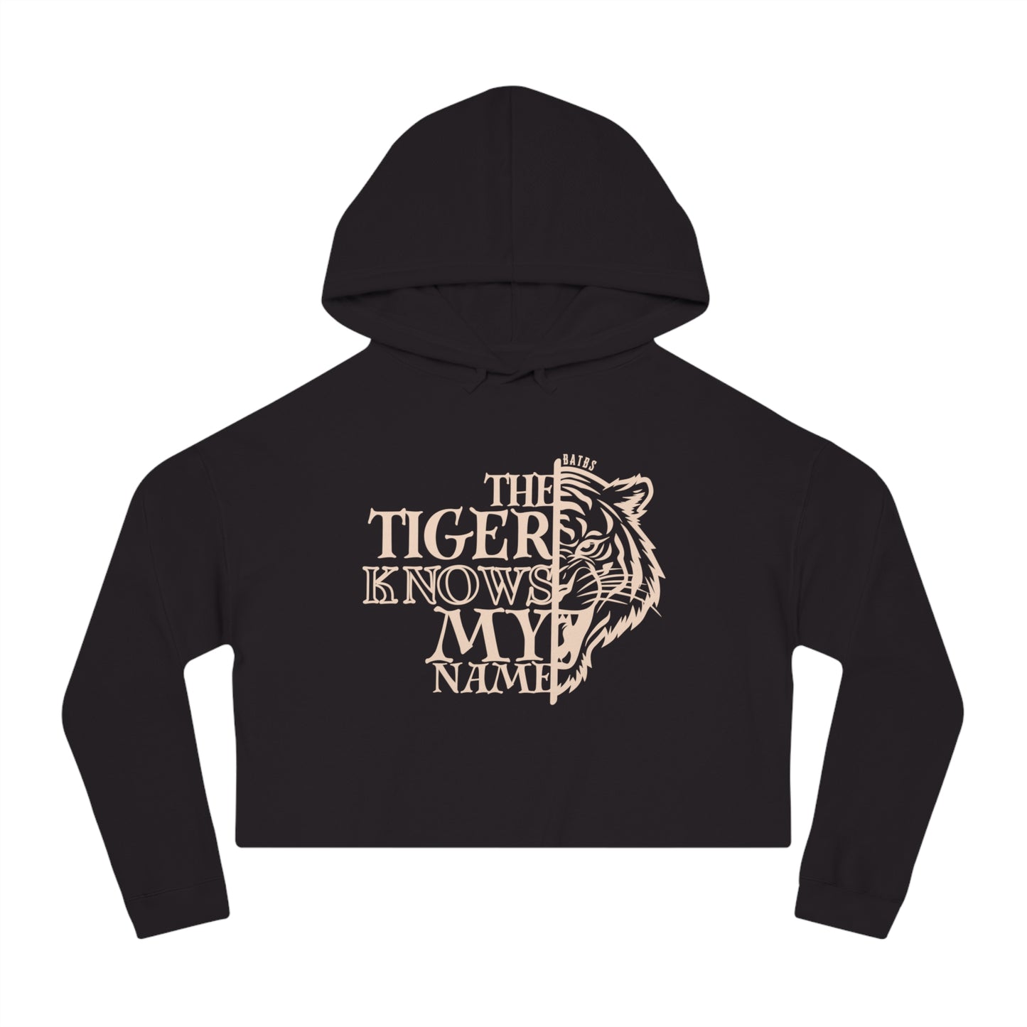 The Tiger Knows My Name Cropped Hooded Sweatshirt