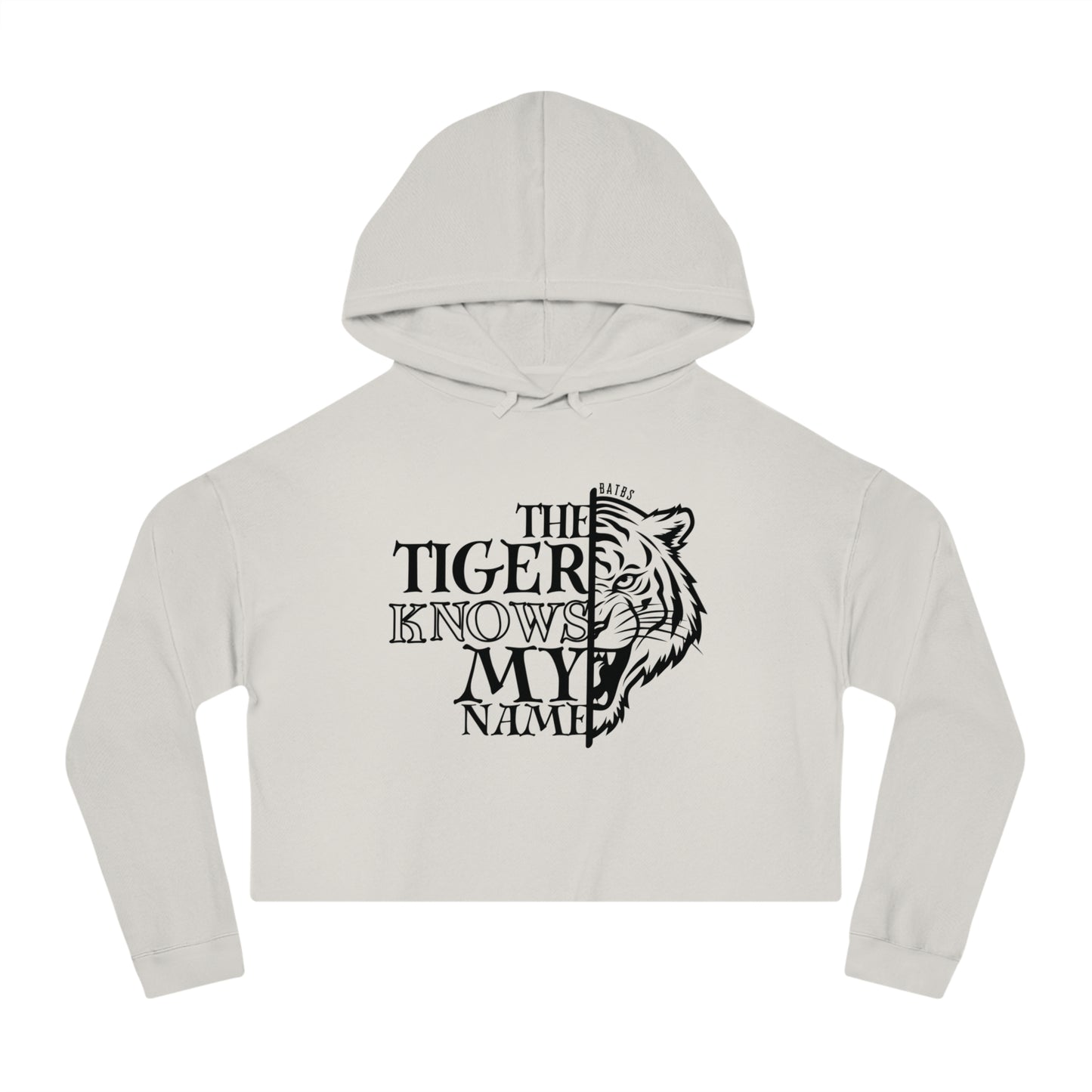 The Tiger Knows My Name Cropped Hooded Sweatshirt