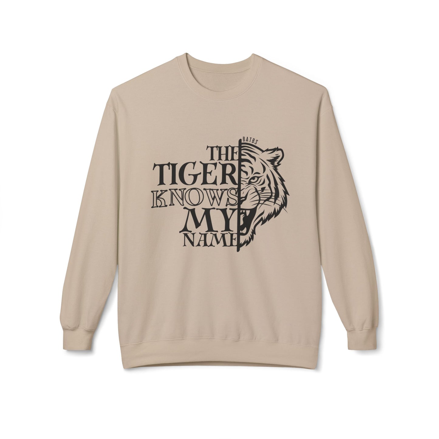 The Tiger Knows My Name Midweight Softstyle Fleece Crewneck Sweatshirt