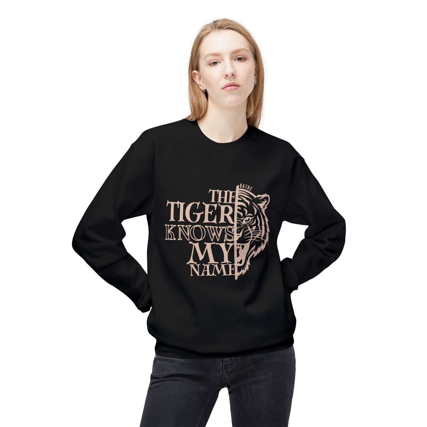 The Tiger Knows My Name Midweight Softstyle Fleece Crewneck Sweatshirt