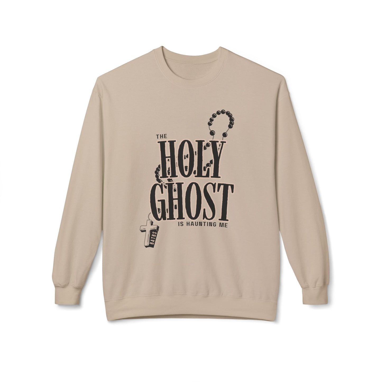The Holy Ghost is Haunting Me Midweight Softstyle Fleece Crewneck Sweatshirt