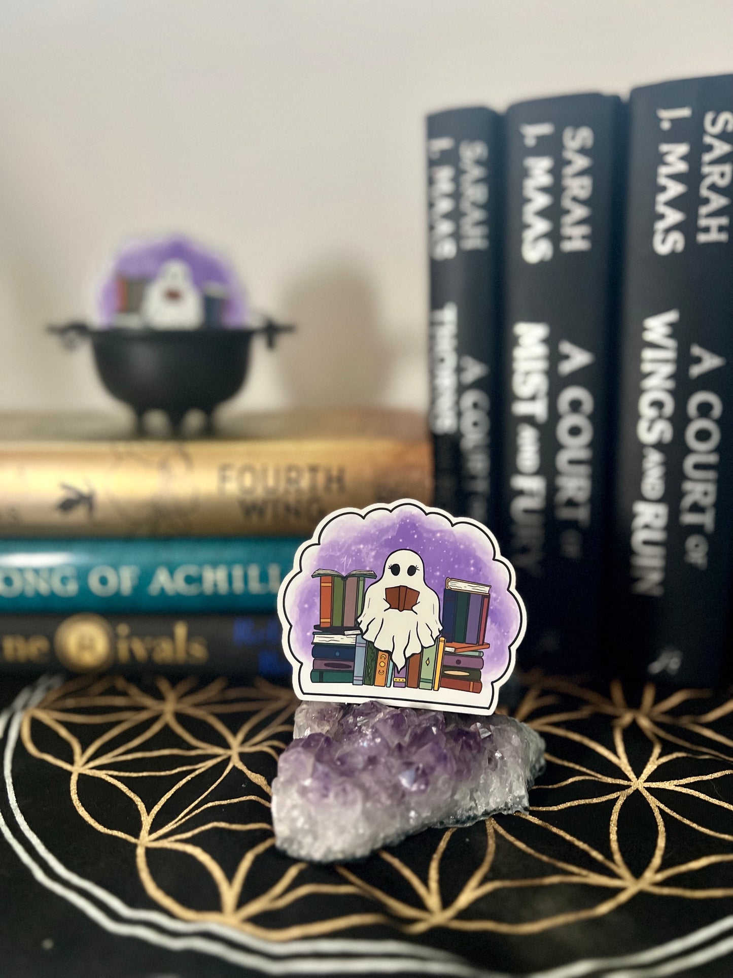 Spooky Bookish Sticker Waterproof