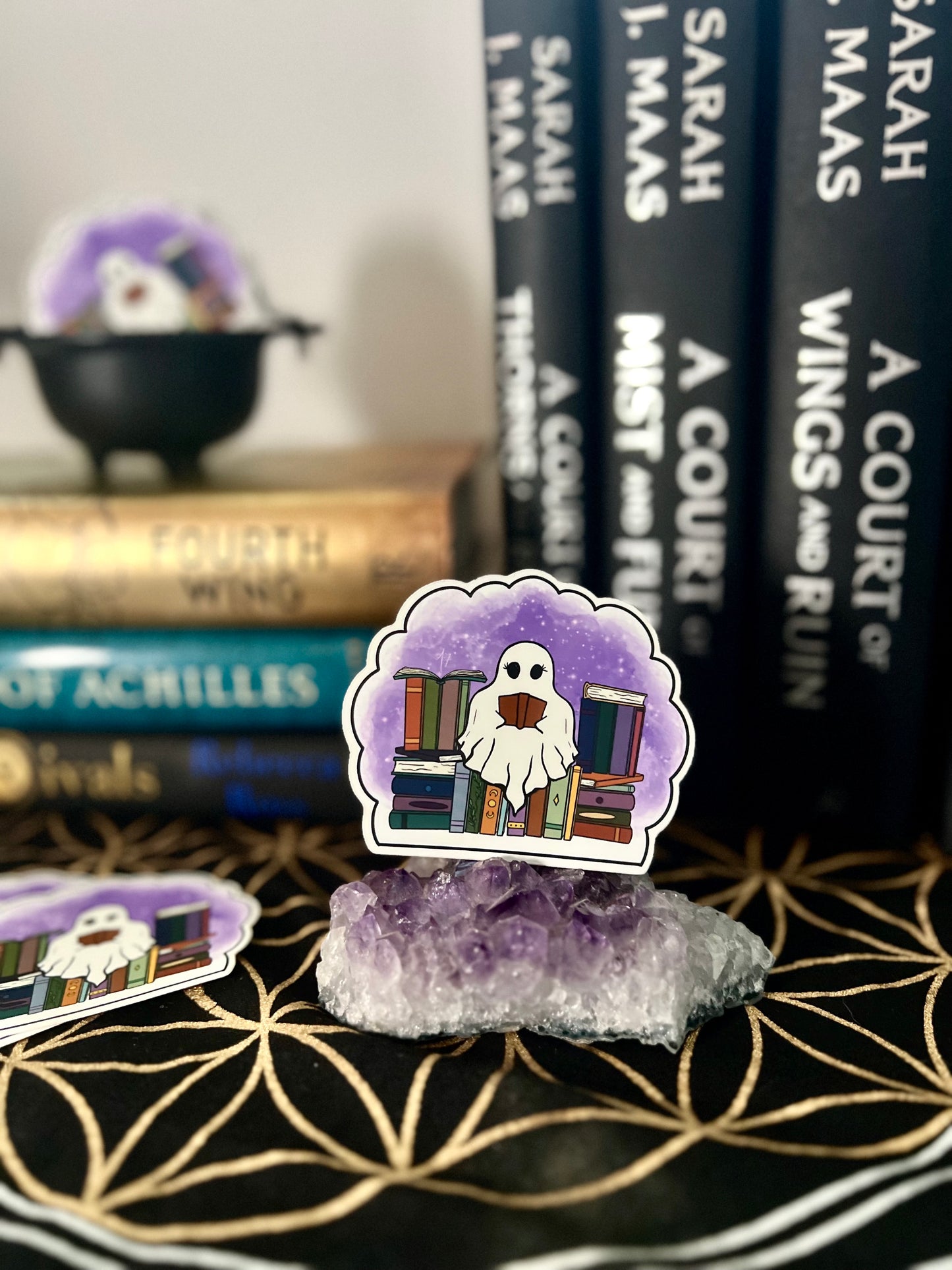 Spooky Bookish Sticker Waterproof