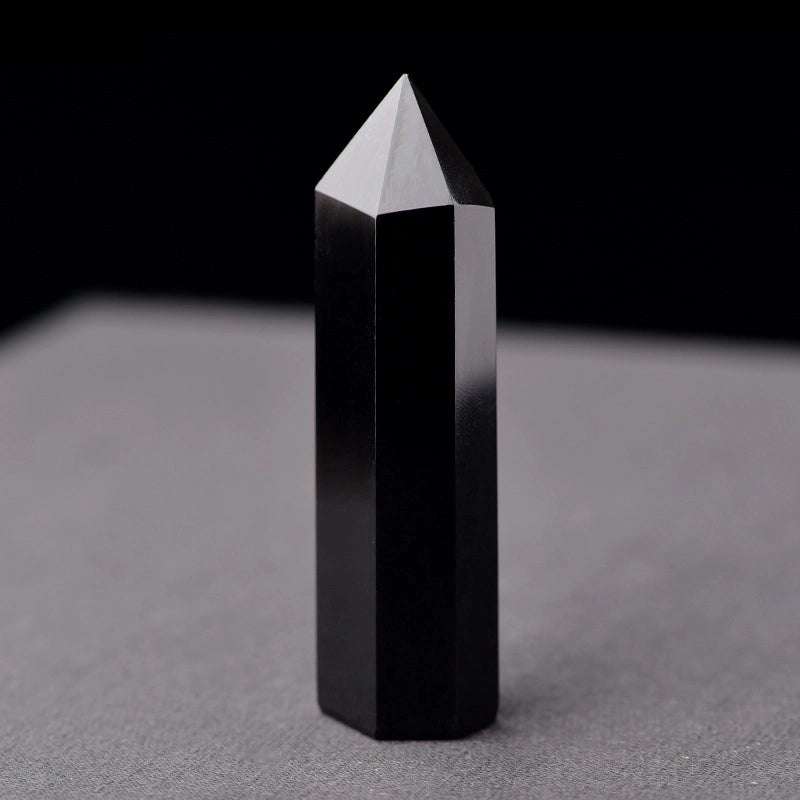 Black Obsidian Crystal Tower